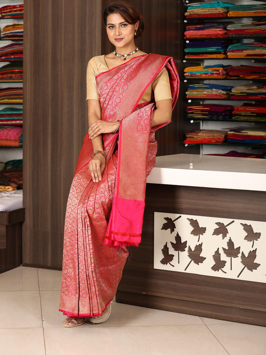 Hand-woven Banarasi Brocade silk saree